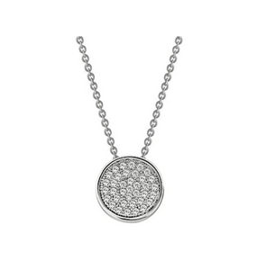 Small Circle Pave Necklace