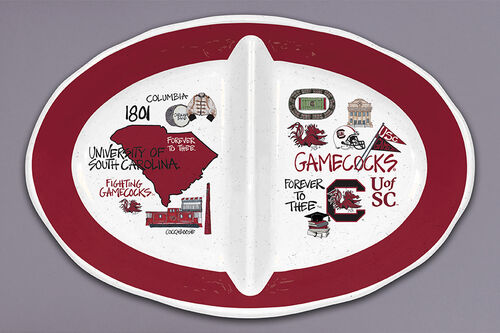 South Carolina Gamecocks Melamine Section Tray