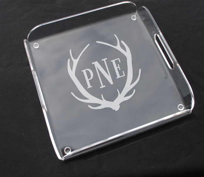 Acrylic Square Tray - Laser Engraved