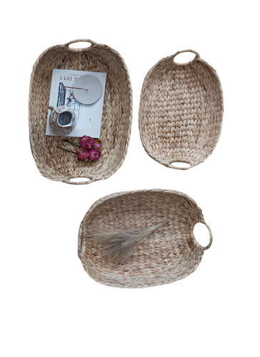 Hand-Woven Water Hyacinth Basket