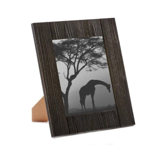 8x10 Black Wood Plank Photo Frame