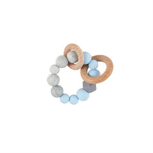 Load image into Gallery viewer, Silicone and Wood Baby Teething Rings
