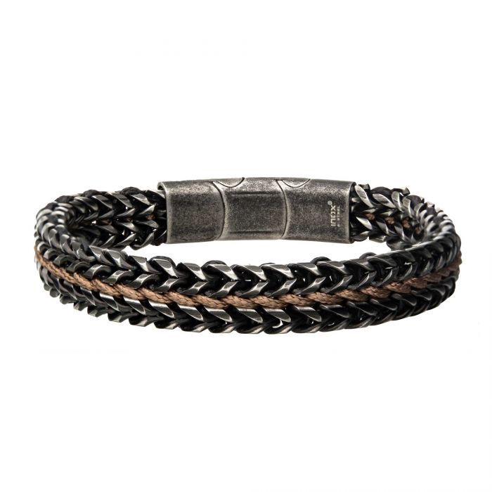 Allegiance Stainless Steel Bracelets - Brown