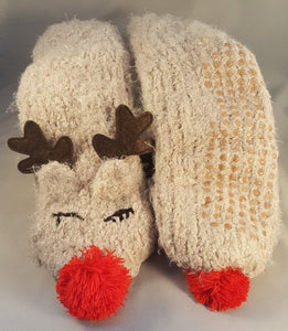 Sherpa Lined Reindeer Socks