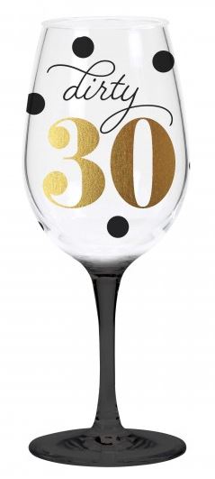 Acrylic Birthday Wine Glasses, 2 Asst.