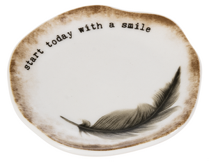 Live a Happy Life Trinket Dishes