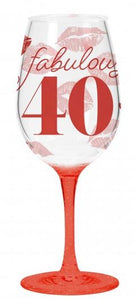 Acrylic Birthday Wine Glasses, 2 Asst.