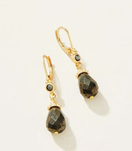 Load image into Gallery viewer, Gold Pyrite Charlie Drop Earrings