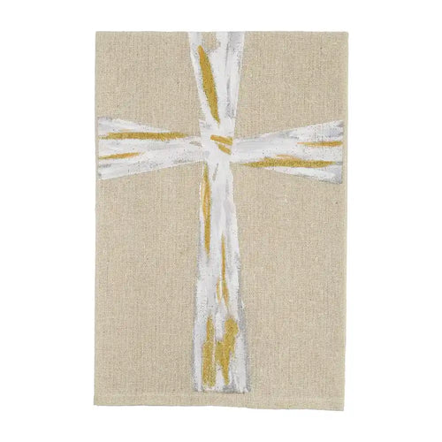 Hand-Painted Cross Towel