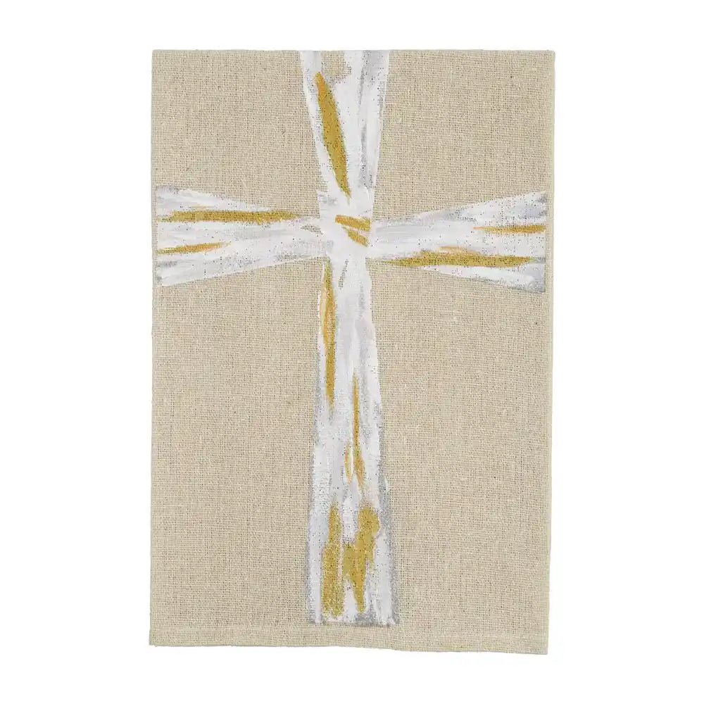 Hand-Painted Cross Towel