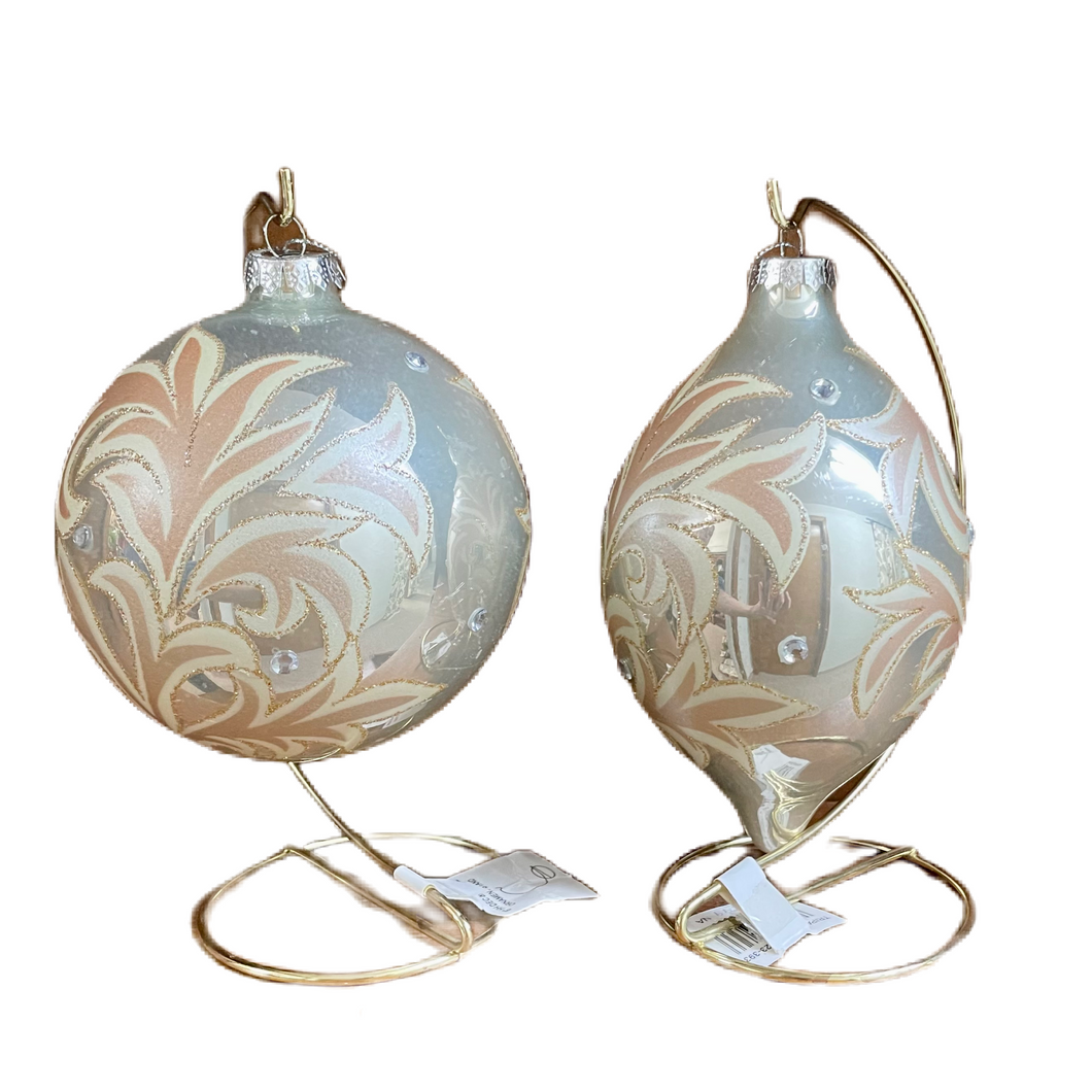 Beige and Ivory Ornaments