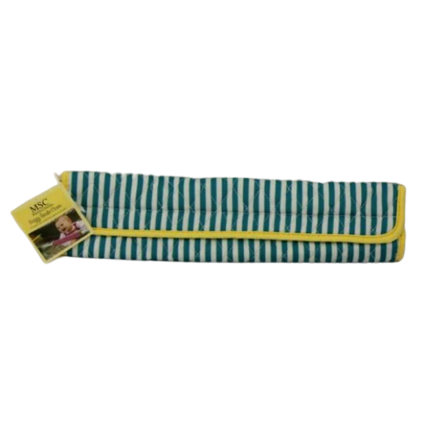 Yellow and Blue Striped Buggy Handle Covers