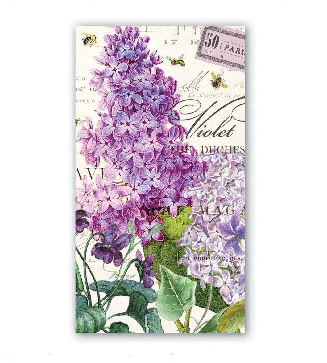 Lilac And Violets Hostess Napkins-15 Count