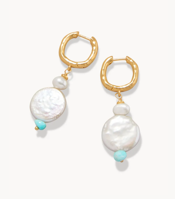 Low Tide Pearl Hoop Earrings