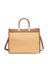 Load image into Gallery viewer, Mia Rattan Tote