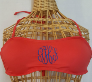 Monogram Bandeau Swim Top