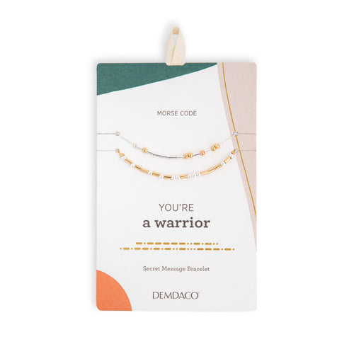 Morse Code Bracelet - You're a Warrior