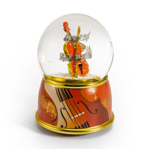 Music Theme Violin with Painted Base Musical Snow Globe