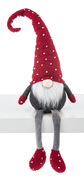 Polka-Dot Hat Gnome Shelf Sitter