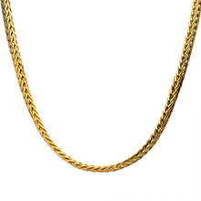 Load image into Gallery viewer, 18K Gold IP Double Diamond Cut Spiga Chain Necklace