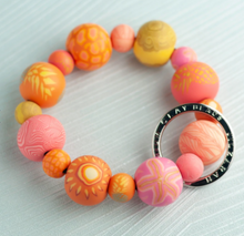 Load image into Gallery viewer, Large Clay Bead Keychain - Asst. Colors
