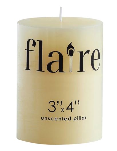 Unscented Pillar Candle 3x4