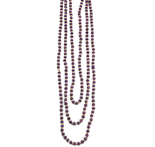 Load image into Gallery viewer, Sachi Mulberry Three Strand Necklace, Purple