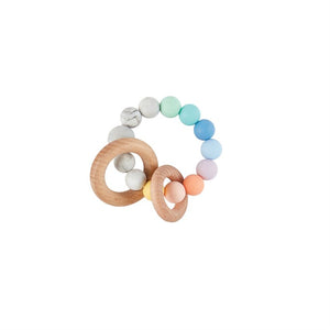 Silicone and Wood Baby Teething Rings