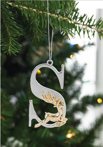 Reindeer Initial Ornaments