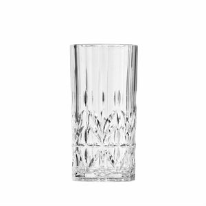Royal Carved High Ball Acrylic Drinking Glasses, Set of 6
