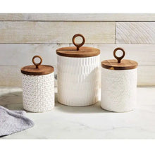 Load image into Gallery viewer, Textured Stoneware Canister Set
