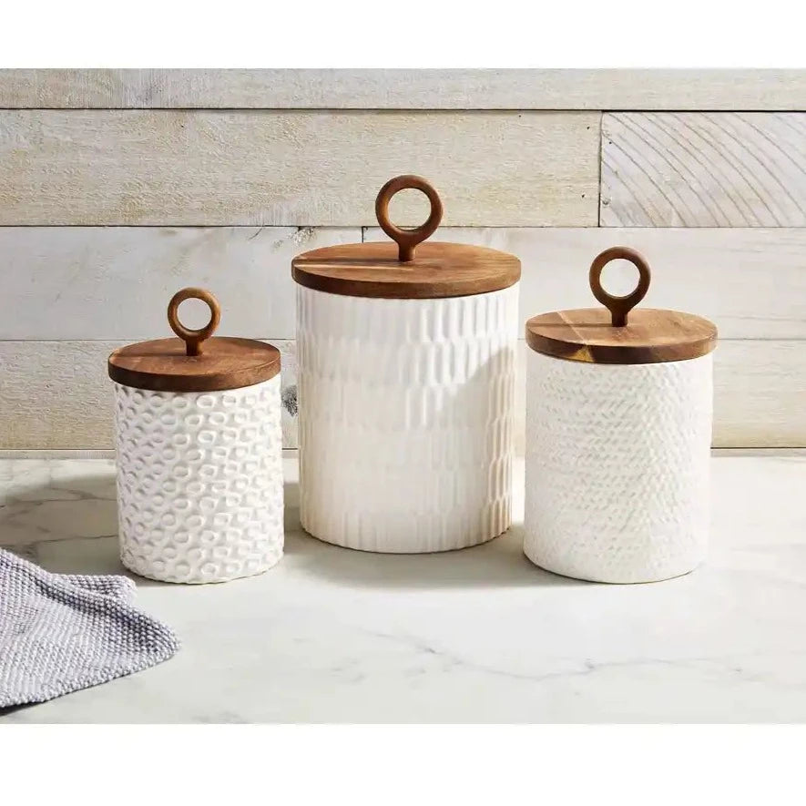 Stoneware canister set best sale