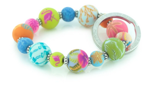 Small Clay Bead Keychains - Asst. Colors