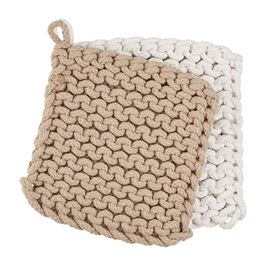 Neutral Crochet Pot Holder Sets