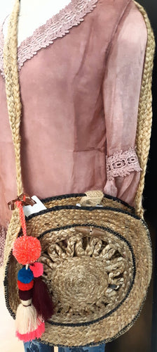 Round Raffia Bag