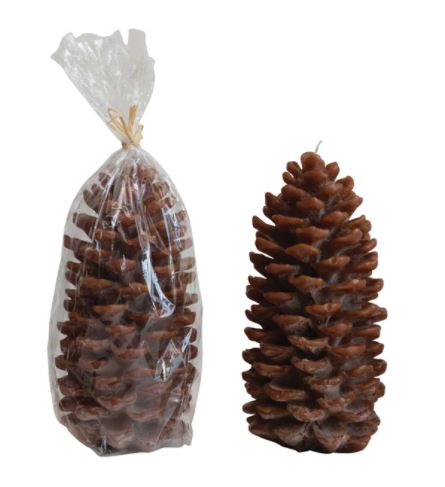 Unscented Pinecone Shaped Candle