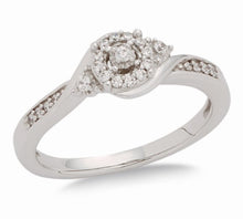 Load image into Gallery viewer, White Gold Diamond Halo Bridal Set